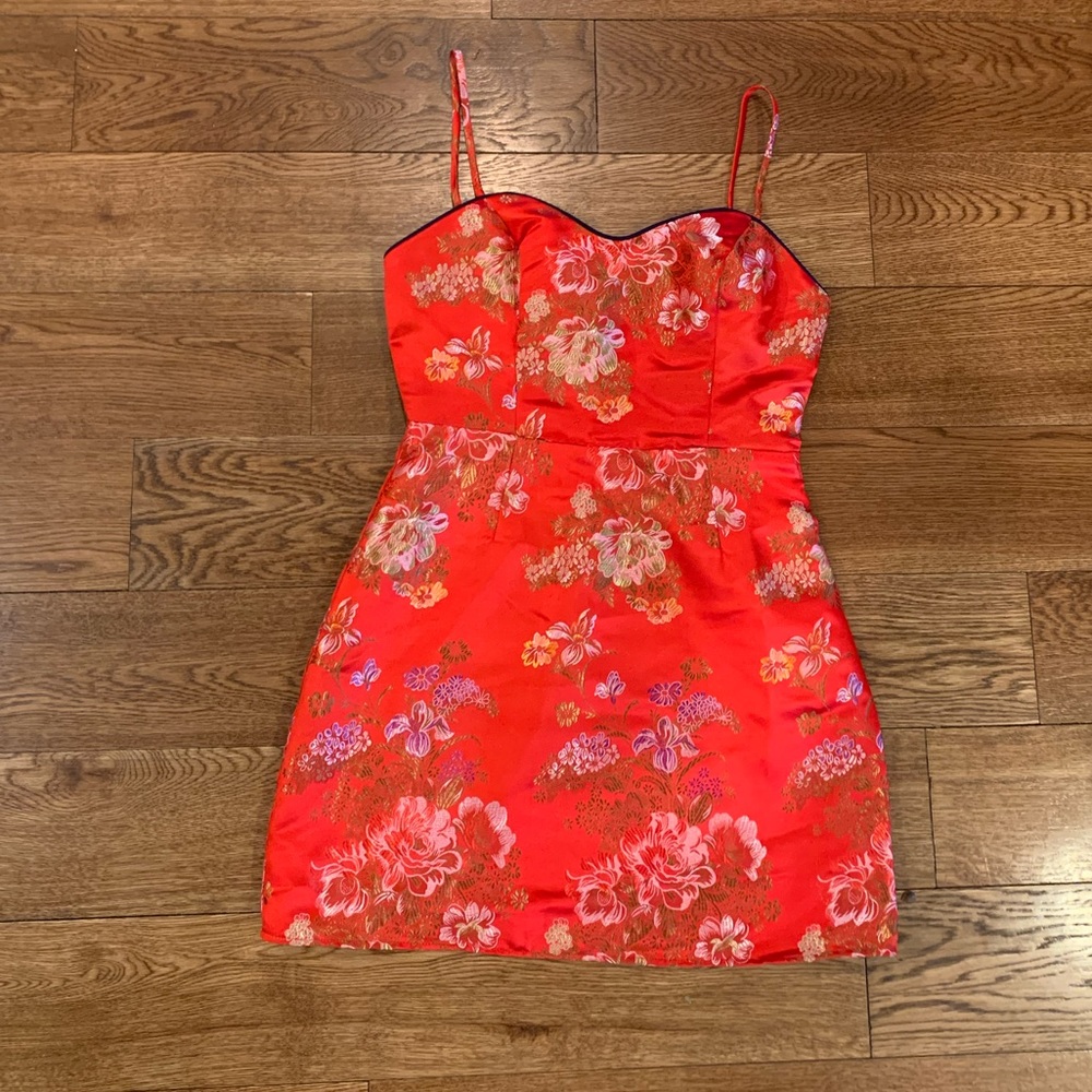 Red Privacy Please Sweetheart Dress